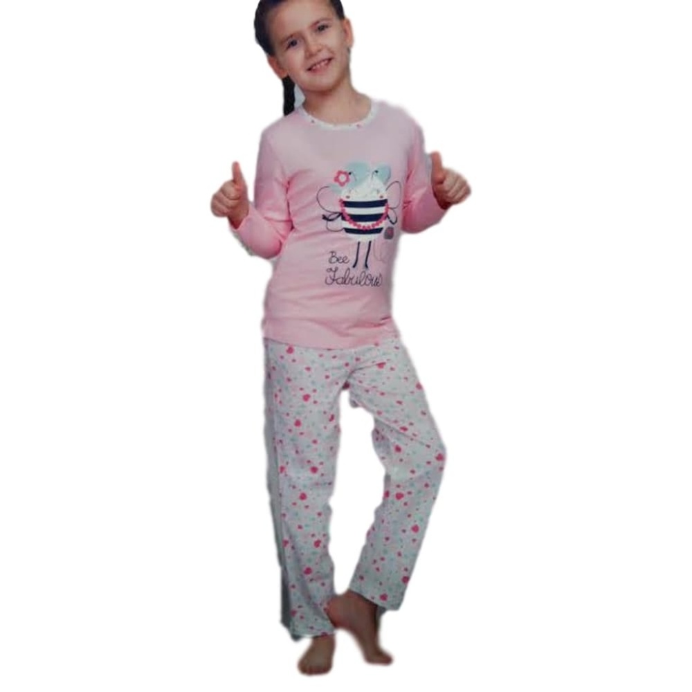 Girls Cotton Pajama Pants Set Bee Fabulous
